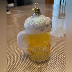 Glass beer ornament by Old World Christmas.